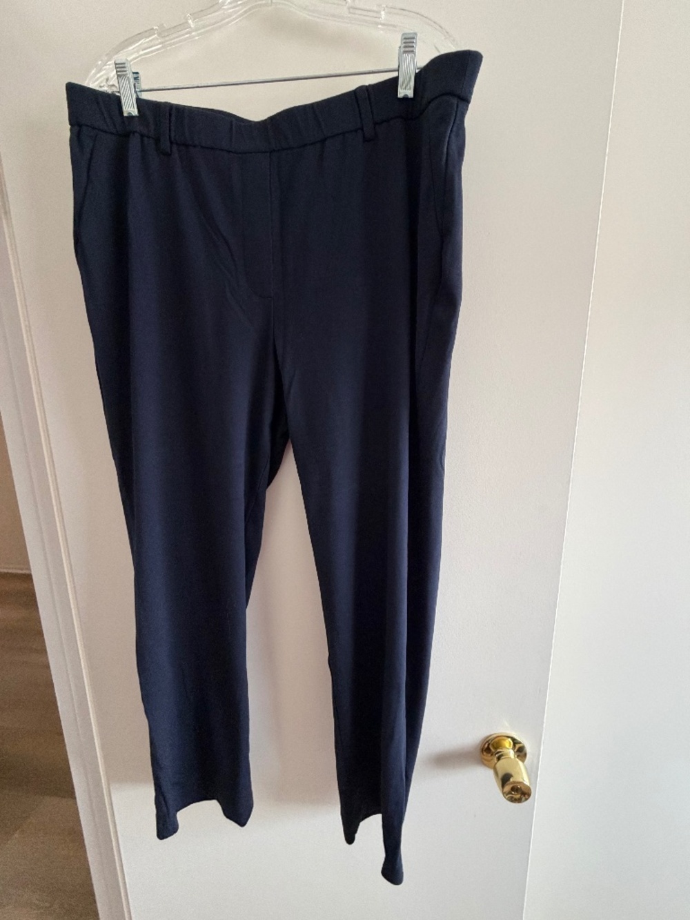 Talbots Elastic Waist Trouser in Navy
